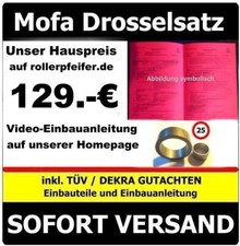 Mofadrossel PEUGEOT Speedfight 3 und 4 mit TÜV-Gutachten rein mechanisch