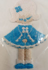 Franken Embroidered Appliques Shy Girl M1831 Light Blue Sew-on 3.25" Vintage Ny