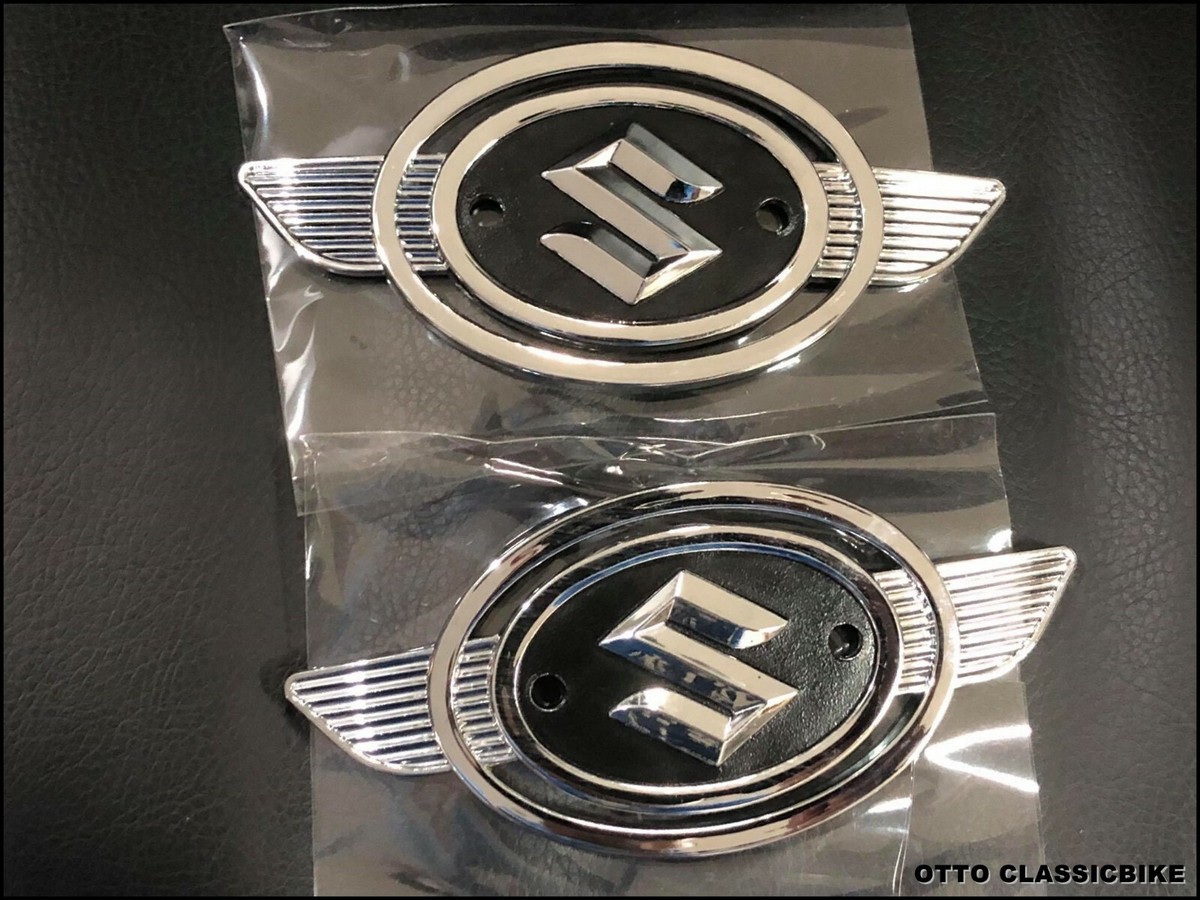 GAS TANK BADGE EMBLEM FUEL SUZUKI T90 T125 T200 T250 T350 T500