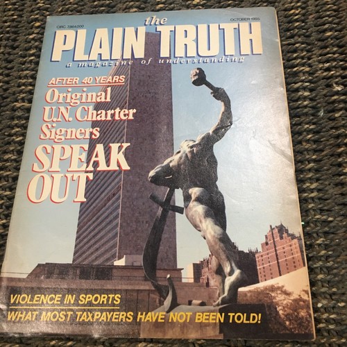 The Plain Truth Christian Magazine Oct 1985 U.N. Charter Signer Speaks Out - VG - Foto 8 di 9