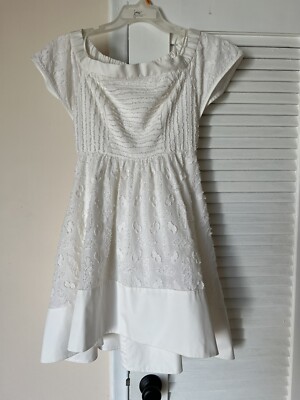 Tibi Sakura Fil Coupe Off-the-Shoulder Dress White/OffWhite Size 4 | eBay