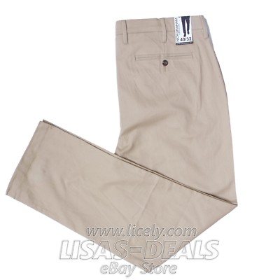 New Men's Nick Graham Everywhere Stretch Modern Fit Dress Pant Khaki 38 40