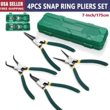 4PCS 7-inch Internal/External Snap Ring Pliers Set Heavy Duty Circlip Pliers Kit