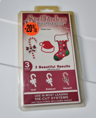 Stanzschablonen Set Spellbinders Shapeabilities Dies, Holiday Cheer S4-225 2Wahl