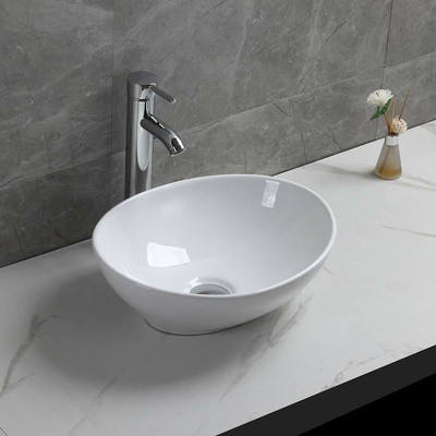 New Modern Design Bathroom Countertop Oval Top Ceramic Sink Small Toilet Basin 6402005548701 Ebay