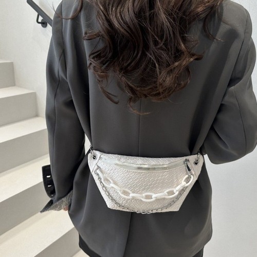 Solid Color Leather Fanny Packs Crossbody Bag Crossbody Waist Pack Street - Picture 6 of 14