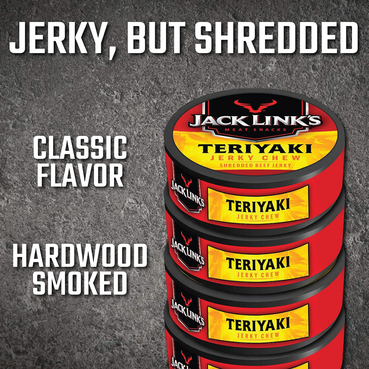 beef jerky that looks like chewing tobacco 18x Tins Jack Link's Teriyaki Premium Beef Shredded Jerky Chew Tins .32oz