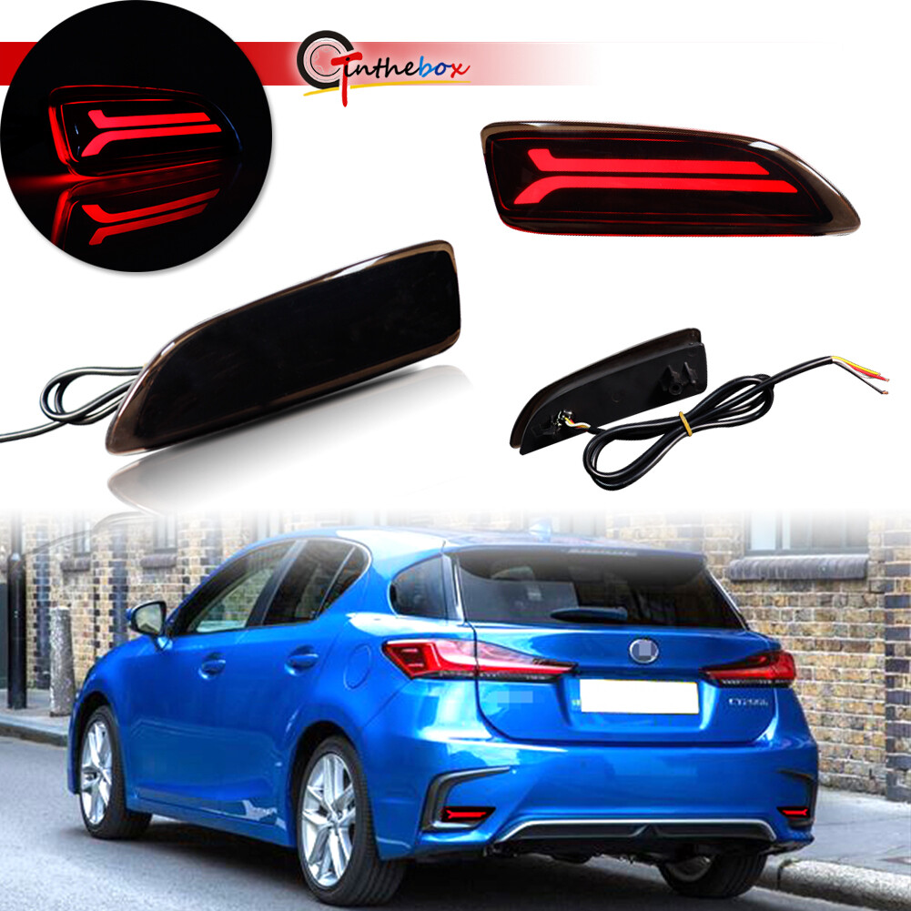 Rear Bumper Smoked Tail Brake Signal LED Lights Lamps For 2011