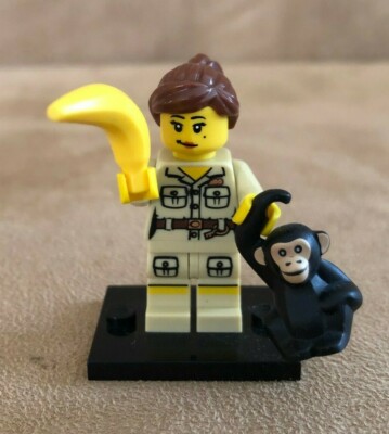 8805 LEGO Zookeeper Minifigure Series 5 monkey banana female woman | eBay