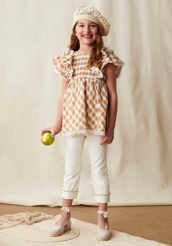 NWT Matilda Jane Enchanted Garden Logan Cropped Straight Leg White Jeans Size 6 - Picture 5 of 5
