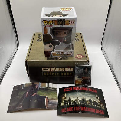 NEW AMC The Walking Dead Supply Drop Box Carl Grimes #388 Funko Pop Television