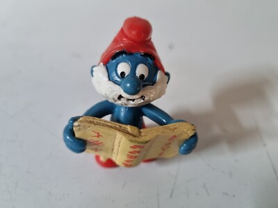 Papa Smurf reading book Silan Promo Figure  Smurfs Schlumpf Schtroumpf SCHLEICH