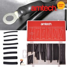127Pcs Heat Shrink Tube Assortment Wire Wrap Electrical Insulation Sleeves Black