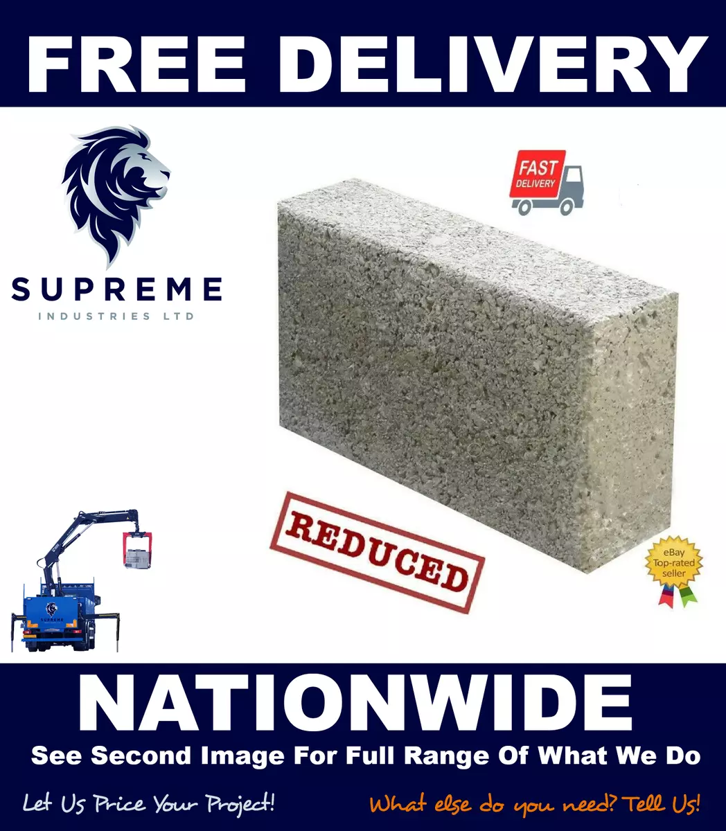 Concrete Block 100mm 7N 440x215x100mm Various Quantities Minimum