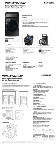 Samsung DVE55M9600W/A3 Smart Flexdry Electric Dryer - White - Picture 4 of 4