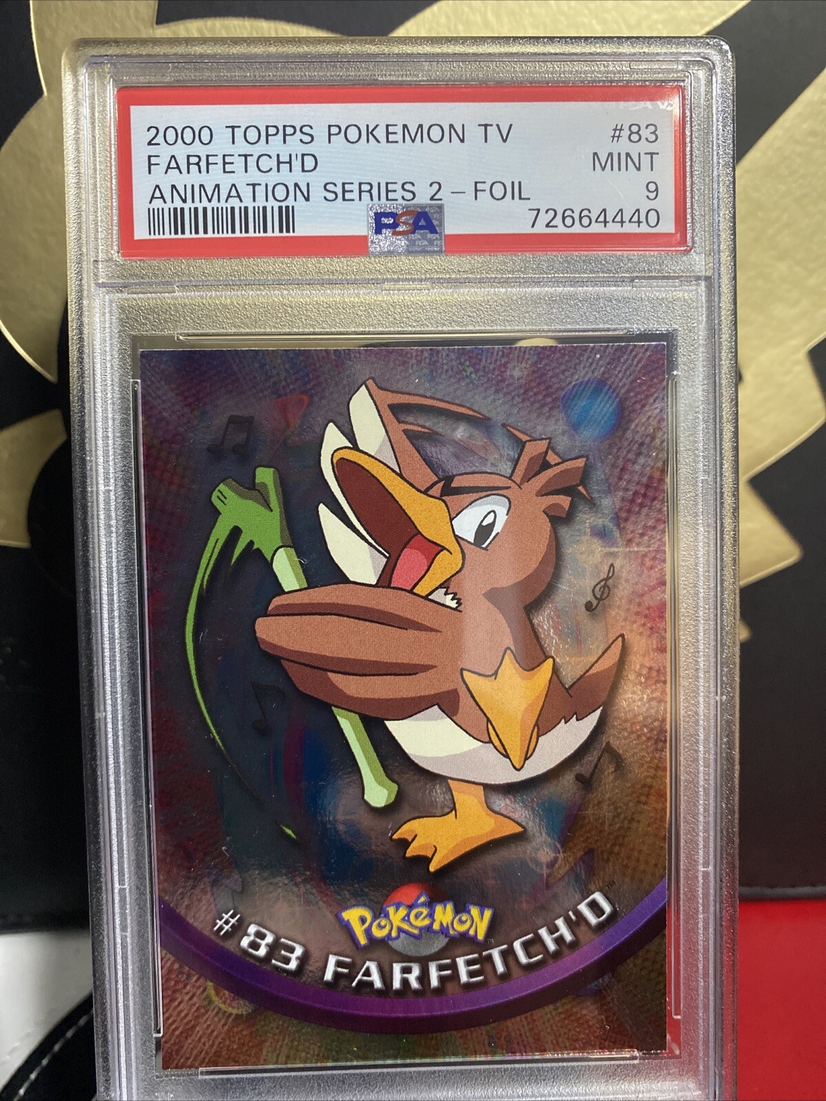 2000 Topps Pokemon TV #83 Farfetch'd Foil PSA 9 Mint