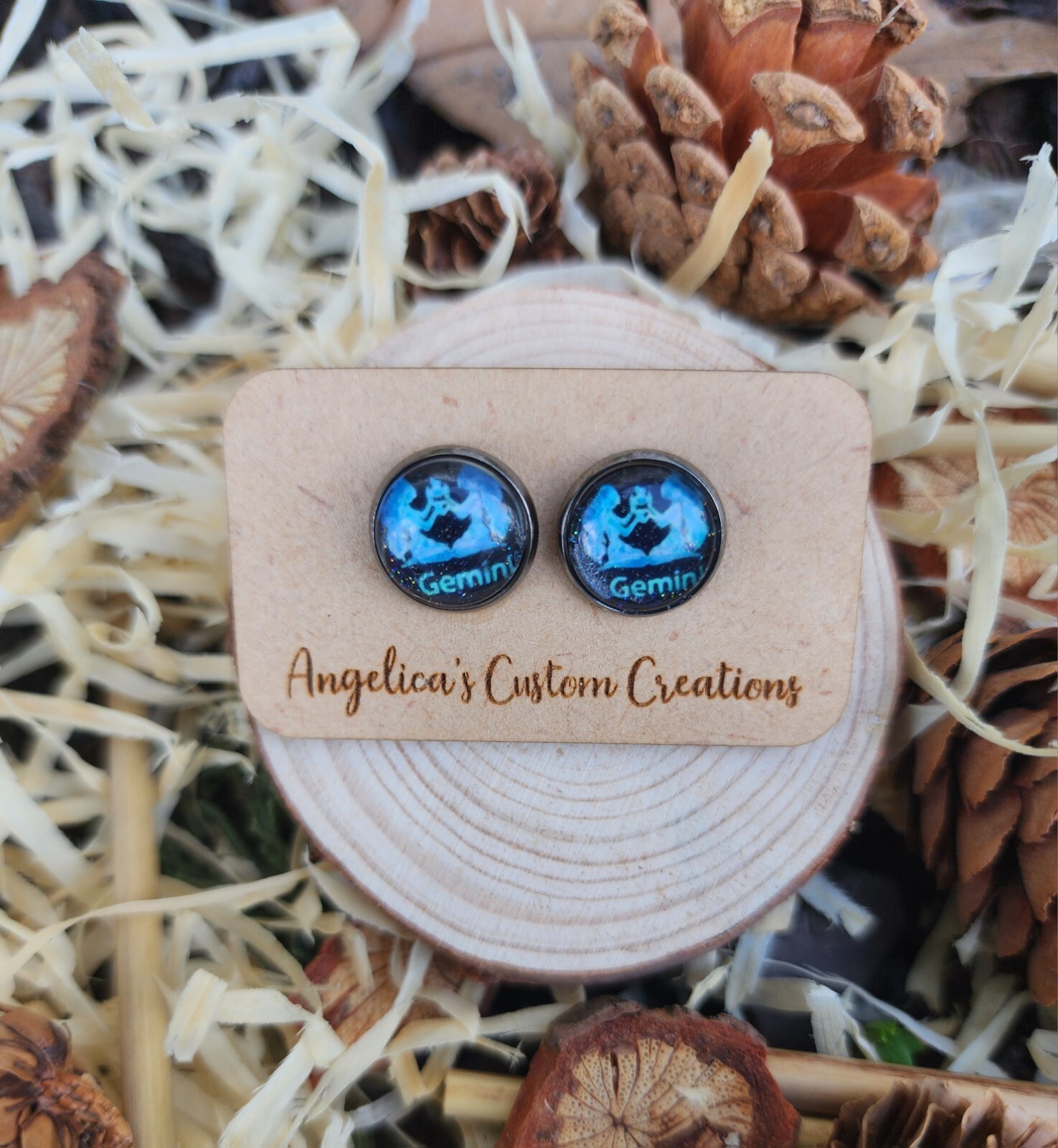 Gemini Zodiac Stud Earrings eBay