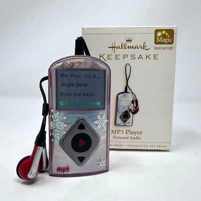 Hallmark Keepsake 2006 MP3 Player Personal Audio Ornament Magic Light Sound IOB