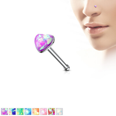 OUFER 18G 1mm 3 Pezzi Set Anelli Da Naso Carino Piercing Studs Borchie Acciaio Chirurgico Viola Glitter Luna Marmo Modello Pietra Stella Donne Gioielli - Foto 9