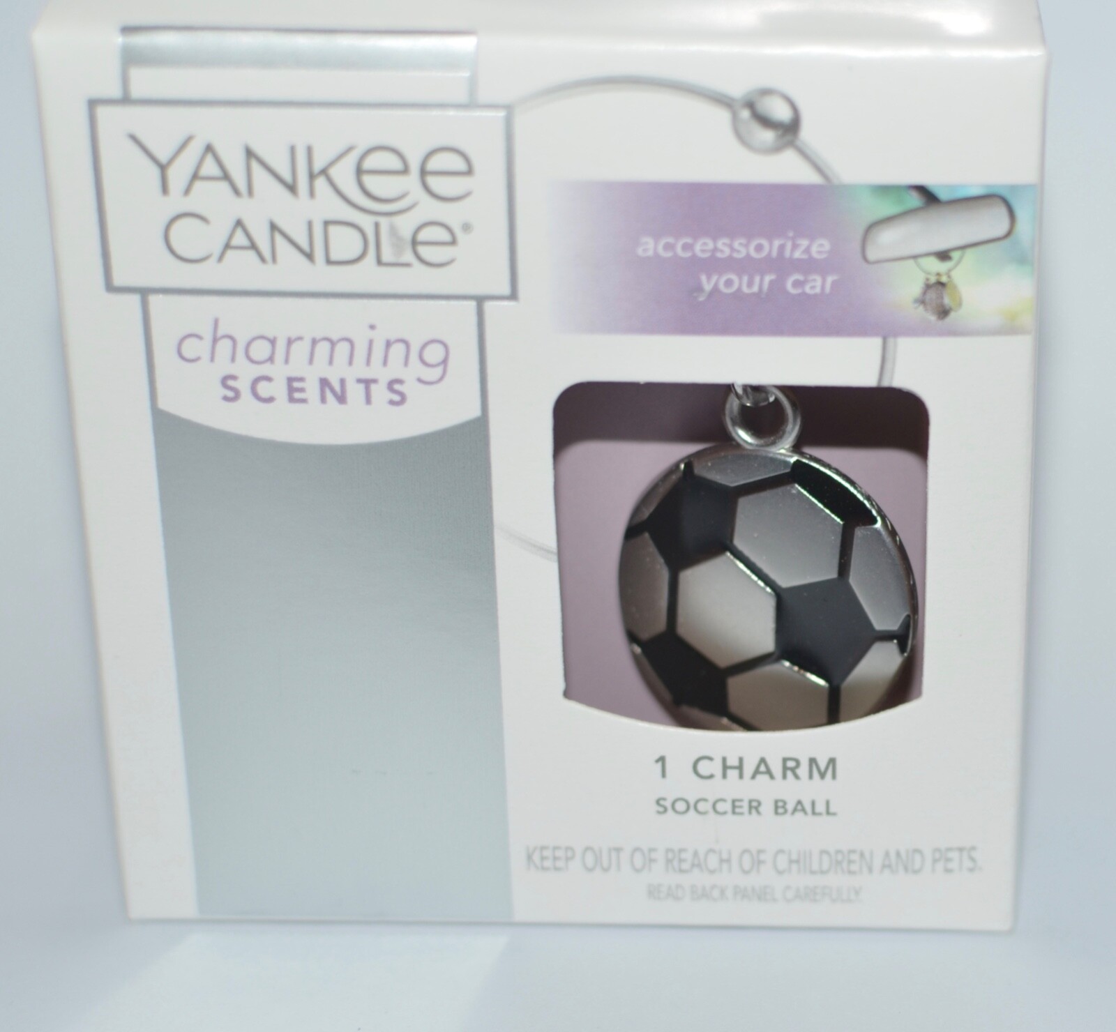 NEW YANKEE CANDLE CHARMING SCENTS SOCCER BALL CHARM METAL BANGLE CAR