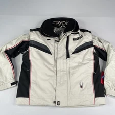 Spyder Mens LARGE Winter Parka 2 in 1 Jacket/Vest Peble/Black Chamonix Jacket