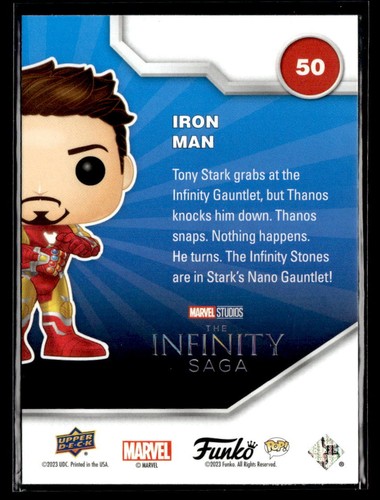 2023 Upper Deck Pop! #50 Iron Man - Picture 2 of 2