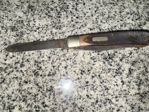 Wood Handle Stainless Steel Slipjoint Pocketknife Plain Pen Blade Manual