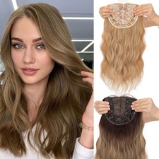 Clip in Synthetic Hair Topper for Women with Thinning Hair As Human Hairpiece US