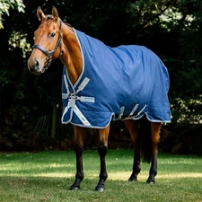 HORSEWARE IRELAND Rhino Wug 450g Navy/Grey/Blue Vari-Layer Turnout Blanket