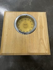 Vintage Salter Mechanical Bathroom Scale Wood Platform Yellow Dial Retro MCM