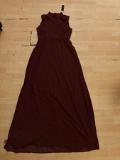 NEW LULUS Classic Elegance Burgundy Red Maxi Dress Size M Women Chiffon AK29