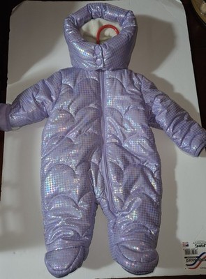 Kensie Girl Purple Iridescent Snowsuit 0/3M