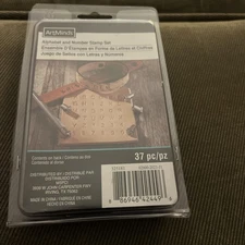 ArtMinds Leather 325181 Alphabet & Number Stamp Set