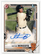 2021 Bowman Paper RC AUTO Victor Bericoto #PAPR-VB SF Giants! Rookie! Autograph!