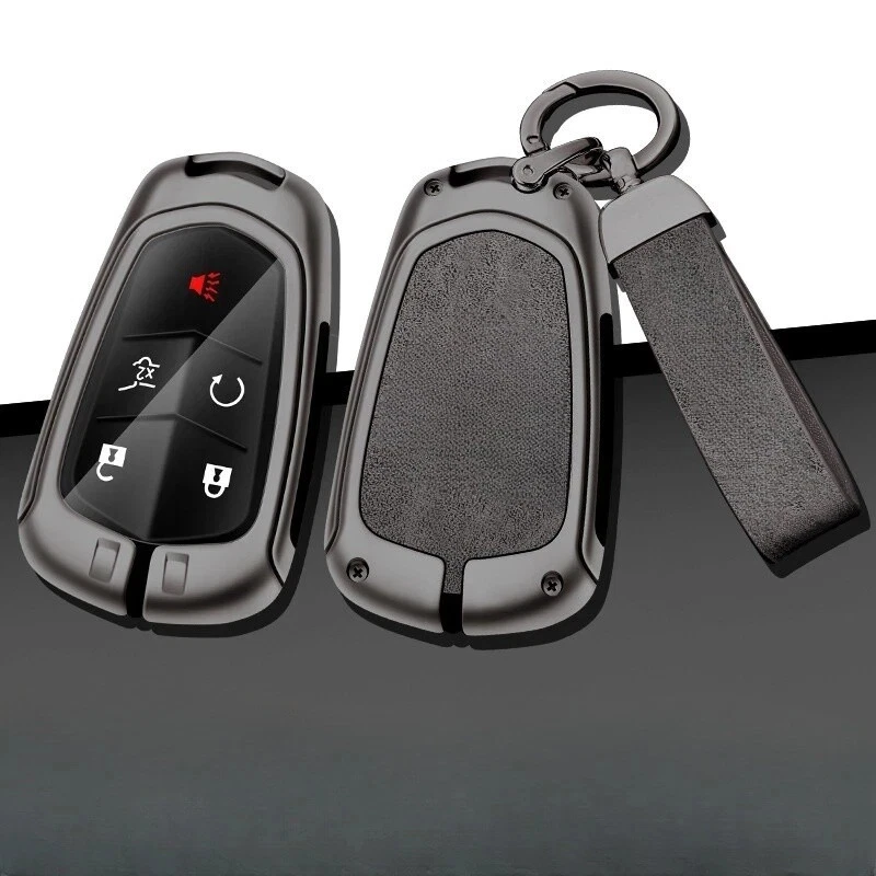 For Cadillac XT4 XTS ATS XT6 XT5 CT6 Zinc Alloy TPU Leather Car Key Case Cover - Image 3 of 4