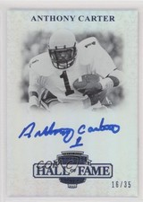 2012 Press Pass Legends Hall of Fame Edition Blue /35 Anthony Carter Auto r9h