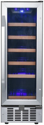 EdgeStar CWR182SZ 12"W 18 Bottle Built-In Single Zone Wine Cooler - Stainless - Picture 4 of 12