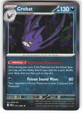 Crobat 051/086 Rare Chaos Rising Pokemon Holo Near Mint