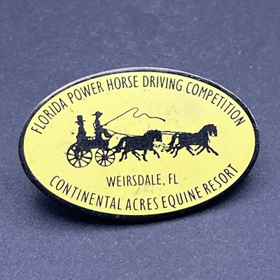 #ad Florida Power Horse Driving Competition Continental Acres Lapel Hat Pin $9.99