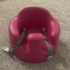 Bumbo Infant Floor Seat Baby Sit Up Chair with Adjustable Harness Cradle Pink