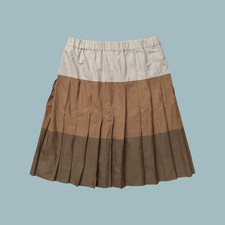 MARNI Beige/ Brown Midi Pleated Cotton Skirt Great Condition Gradient 44
