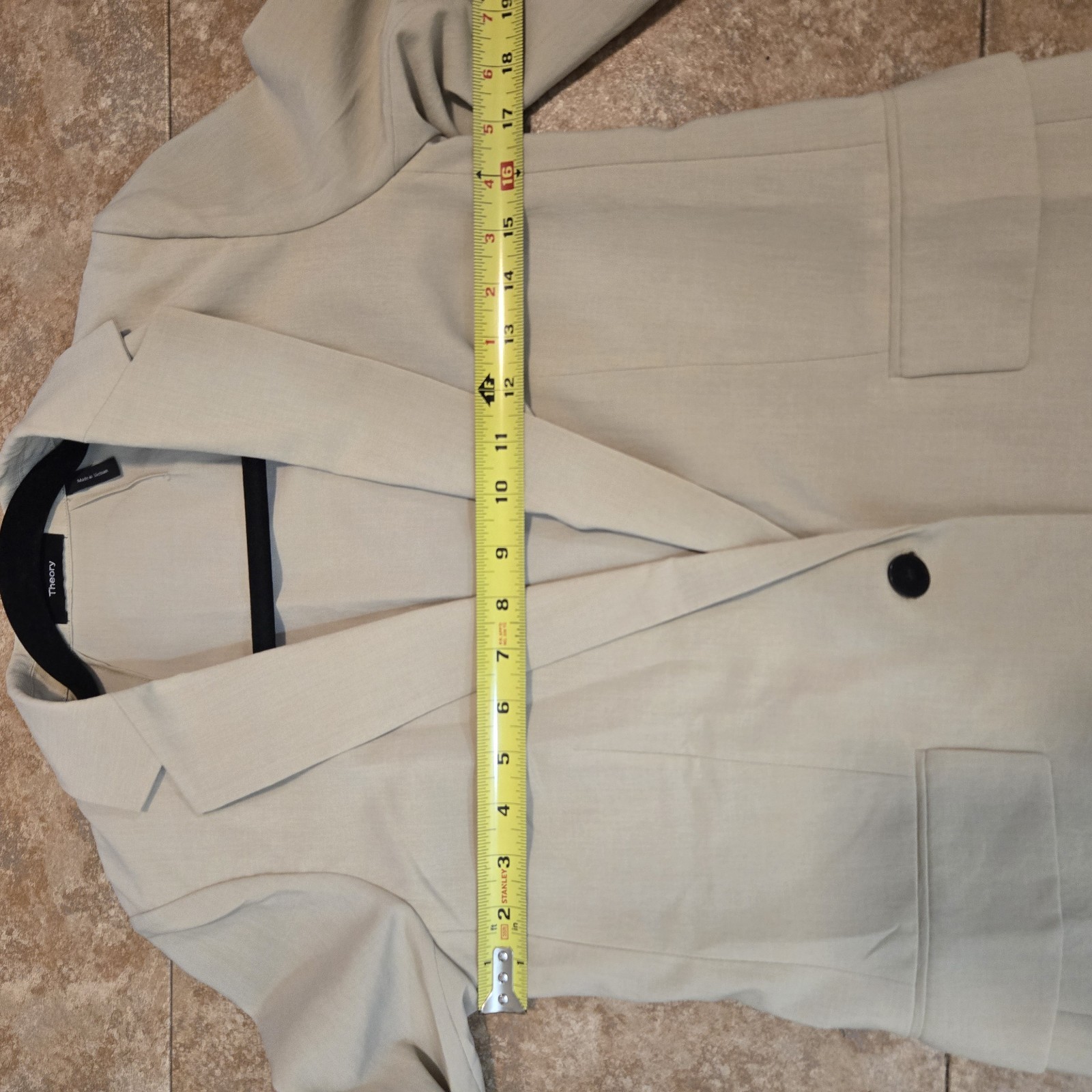Theory Beige Polyester Tailored Lined Blazer Wome… - image 5