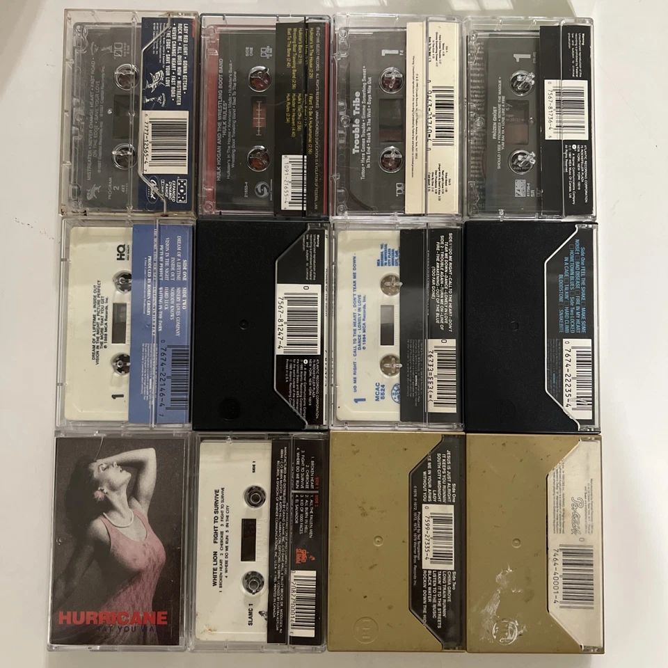 1980s Heavy Metal Hair Band Glam Rock Alt Cassette Tapes Lot of 12 - Imagem 2 de 4