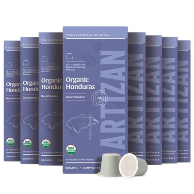Artizan Coffee Decaf Organic Swiss Water Espresso Pods for Nespresso Original...