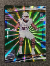Charles Cross Seahawks 2022 Panini Prestige Xtra Points Sunburst 367 Rookie Card. rookie card picture