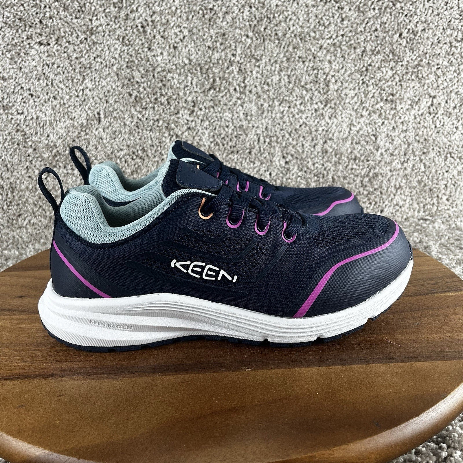 Scarpe stringate KEEN Utility Minneapolis donna 9 M sneakers nero iris blu foschia