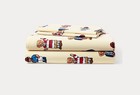 NIP POLO Ralph Lauren YELLOW Stripe POLO TEDDY BEAR 4 piece SHEET Set - QUEEN
