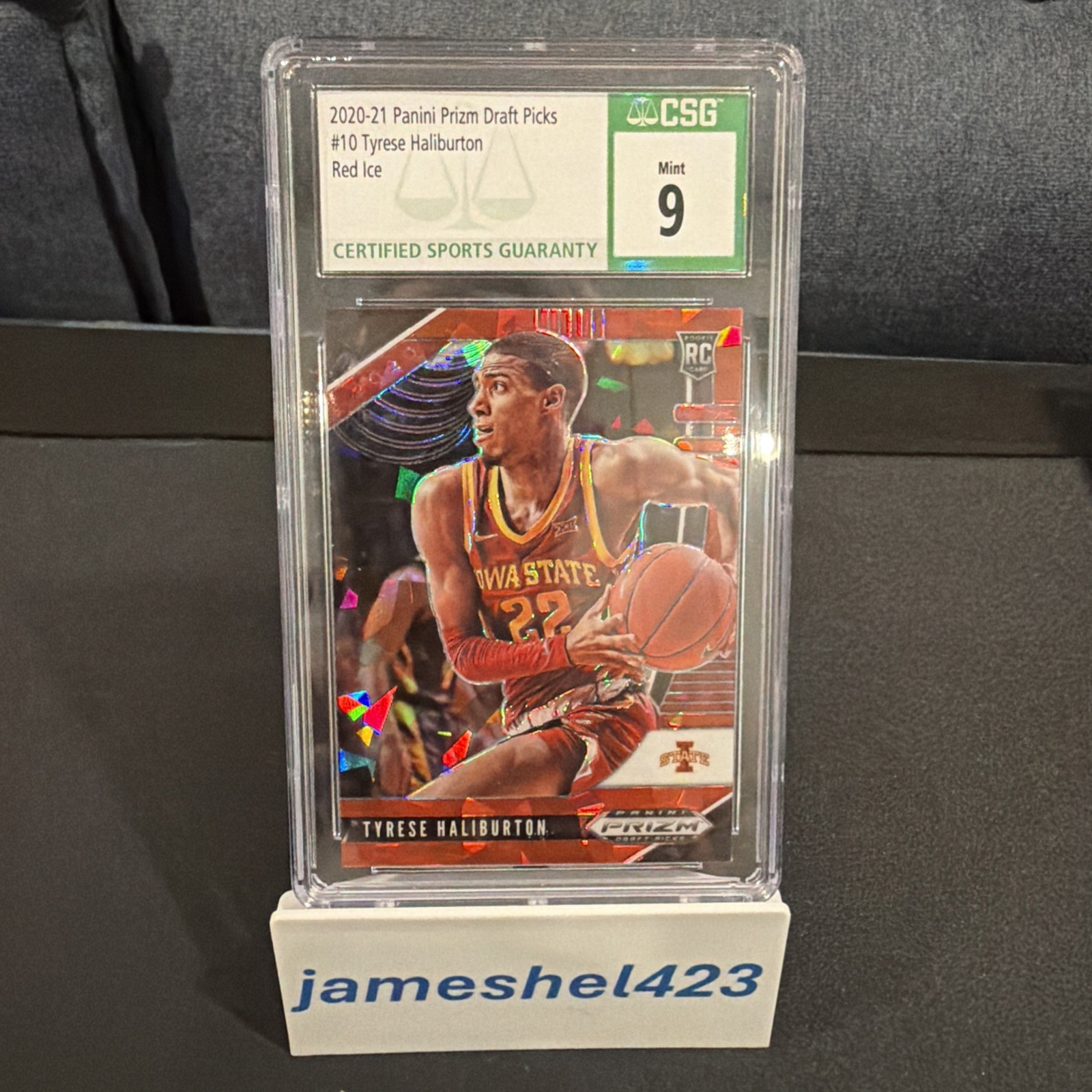 2020-21 Panini Prizm Tyrese Haliburton red ice  RC