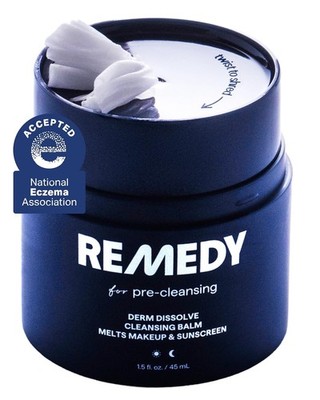 Remedy for Pre-Cleansing | Derm Dissolve Cleansing Balm | Melts Makeup and Sunsc