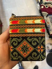 Palestinian Embroidered Coin Wallet Traditional Middle Eastern Ethnic Purse